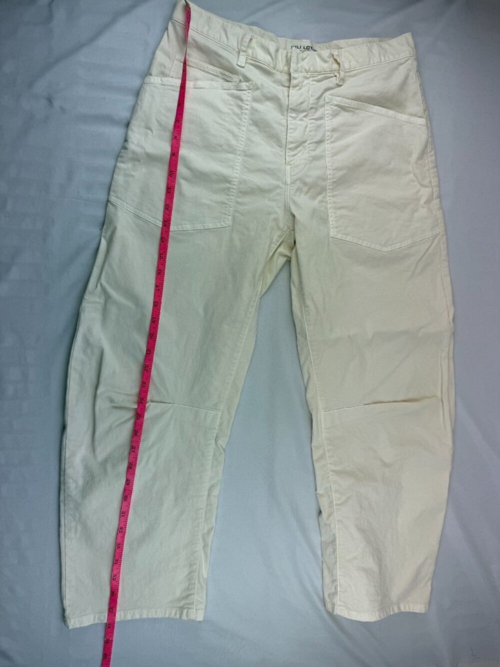 Nili Lotan SHON COTTON PANT Mid-Rise Barrel Leg Pant Size 6 Made In USA - Picture 9 of 11